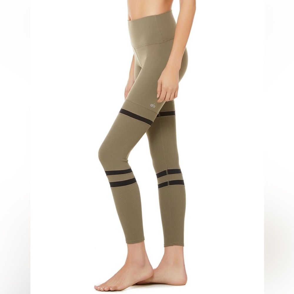 ALO Yoga High Waist Legit Legging - Olive Branch/Blackk